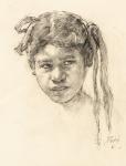 Portrait of Indian Girl by Delbert Gish